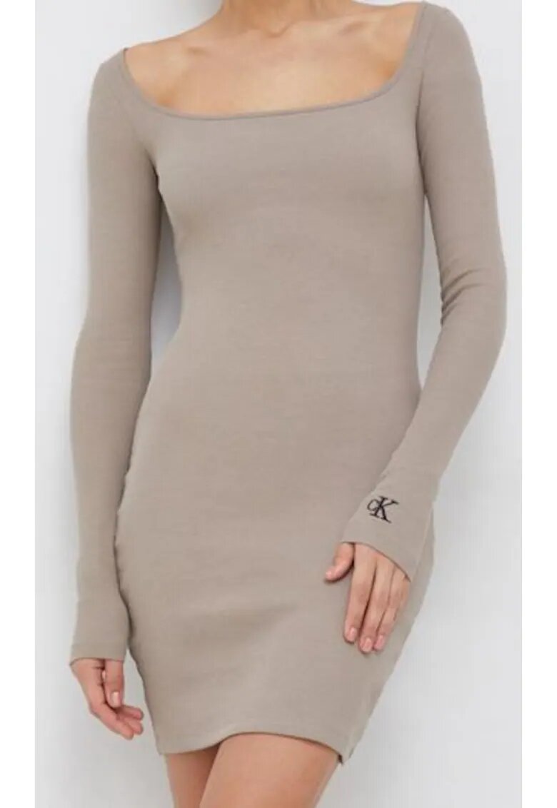 Calvin Klein Jeans Rochie mulata cu detaliu logo -