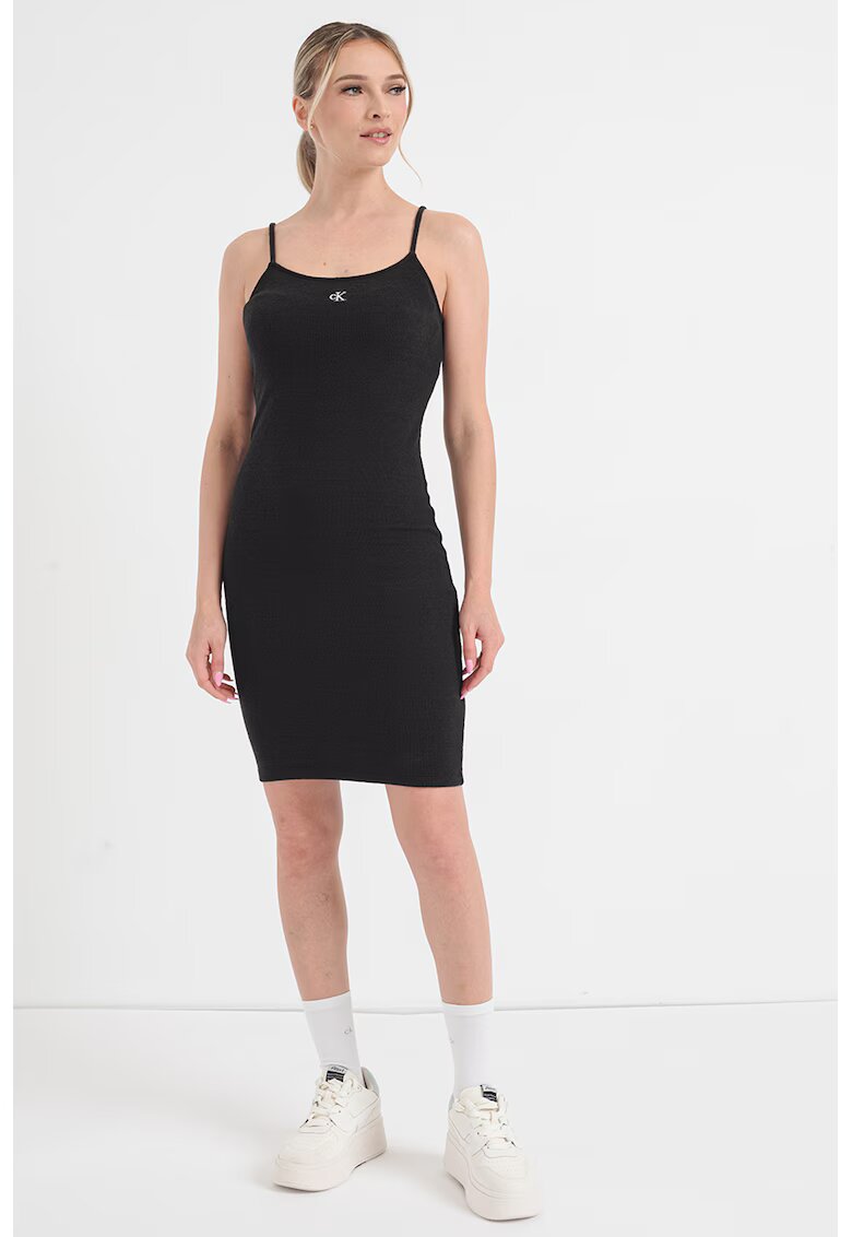 Calvin Klein Jeans Rochie slim fit cu croiala bodycon - Gri antracit