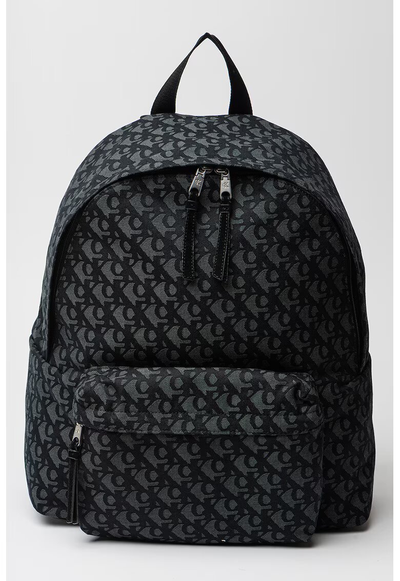 Calvin Klein Jeans Rucsac cu model si buzunar exterior - Negru/Gri carbune