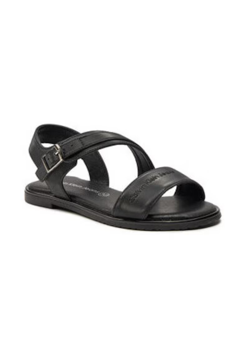 Calvin Klein Jeans Sandale copii - piele ecologica - negru