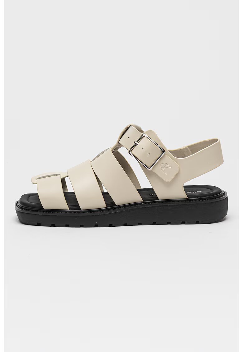 Calvin Klein Jeans Sandale din piele cu catarame