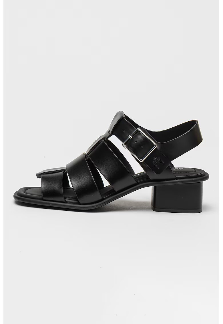 Calvin Klein Jeans Sandale din piele ecologica - Negru
