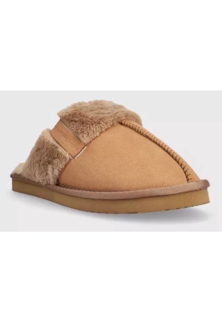 Calvin Klein Jeans Slapi de casa cu blana sintetica