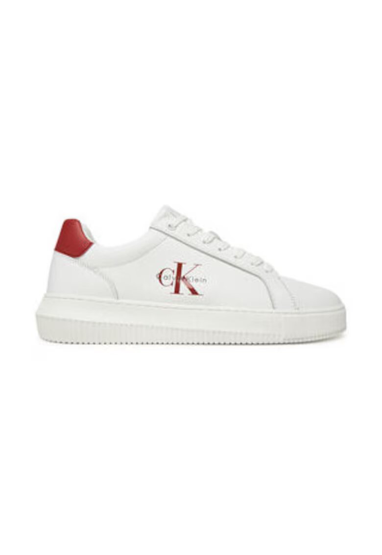Calvin Klein Jeans Tenisi barbatesti - piele naturala alb -