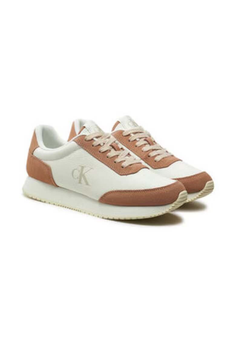 Calvin Klein Jeans Tenisi de dama - 304567841 - piele naturala - alb - Alb