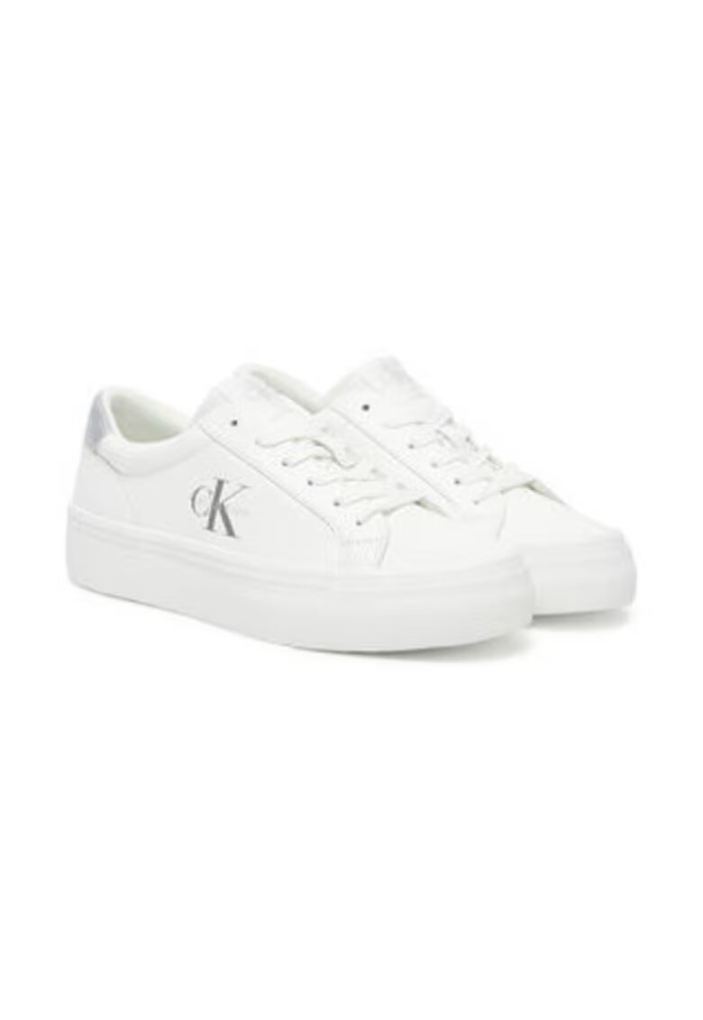 Calvin Klein Jeans Tenisi de dama din piele naturala - Alb