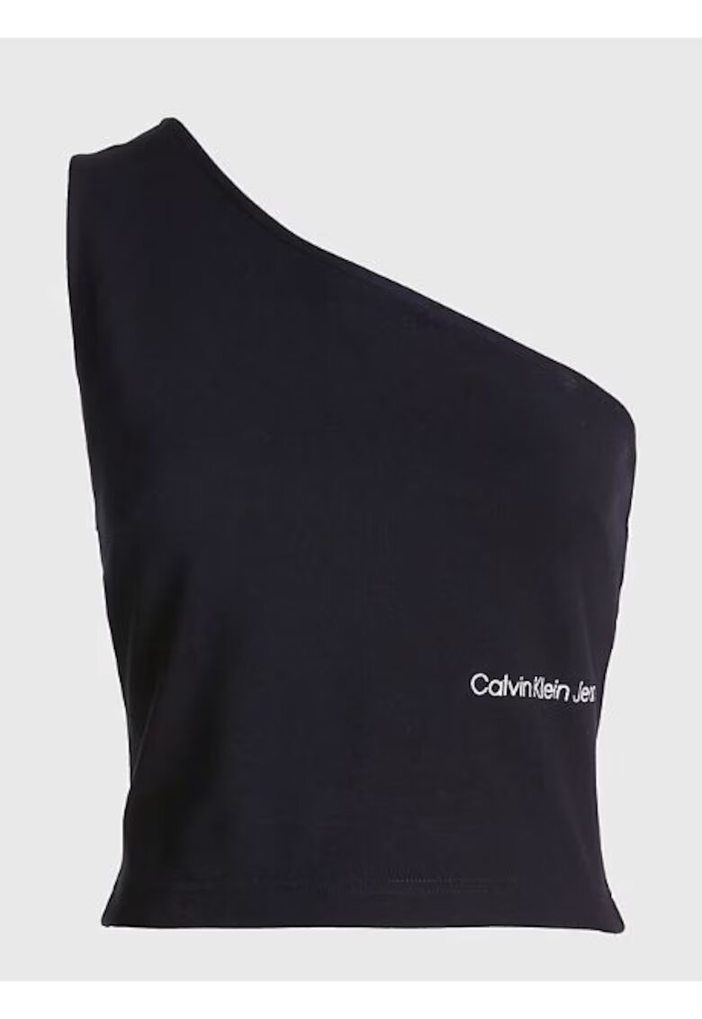 Calvin Klein Jeans Top slim fit cu decolteu pe un umar -