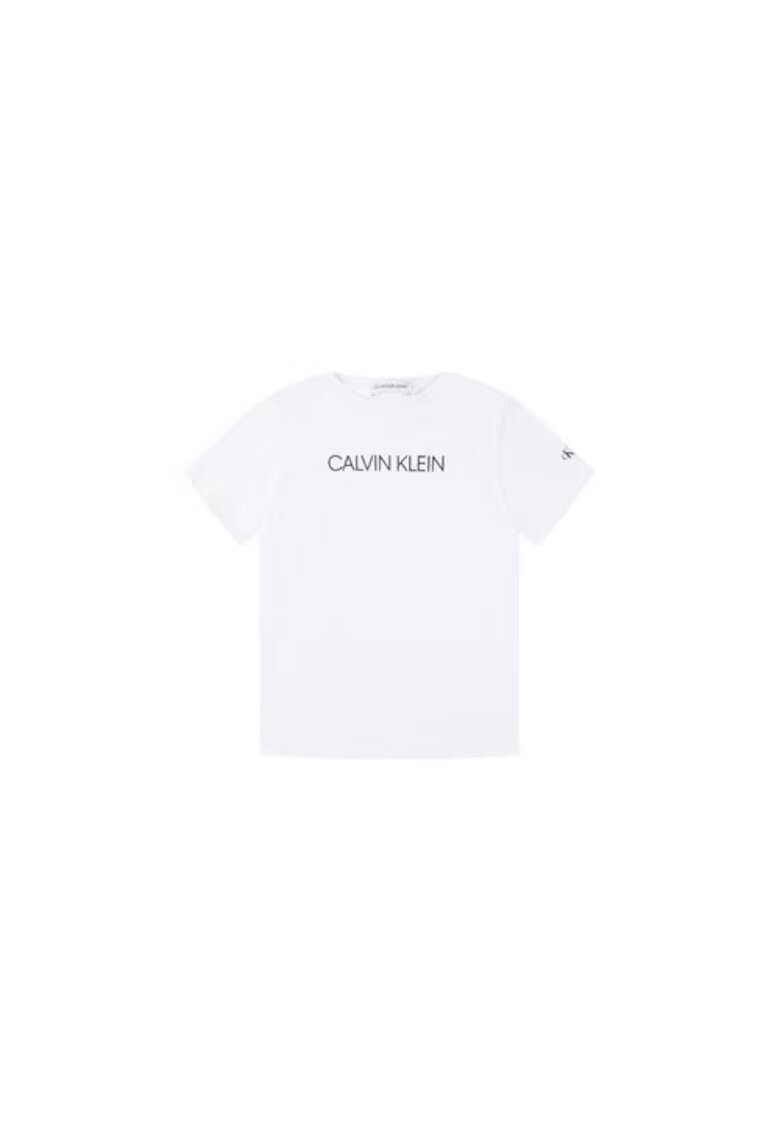 Calvin Klein Jeans Tricou Baiat - Alb - bumbac organic - 4 ani