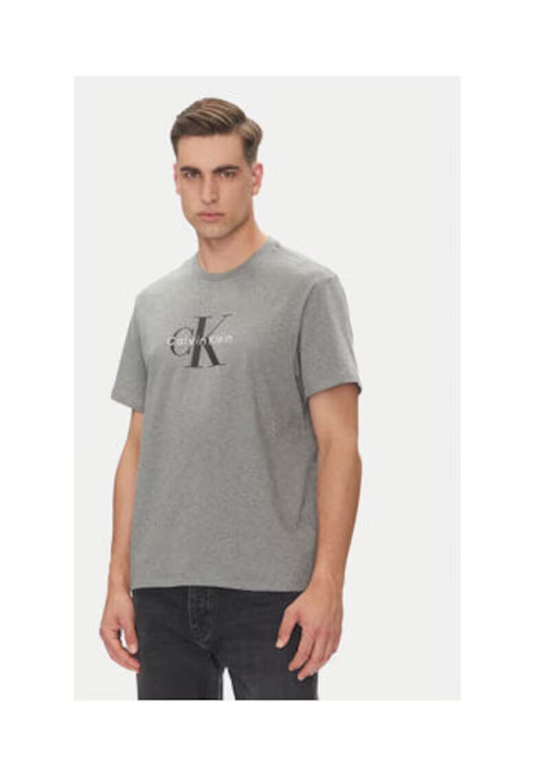 Calvin Klein Jeans Tricou barbati - gri - 100% bumbac -
