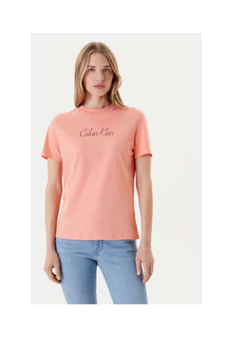 Calvin Klein Jeans Tricou dama - portocaliu - bumbac