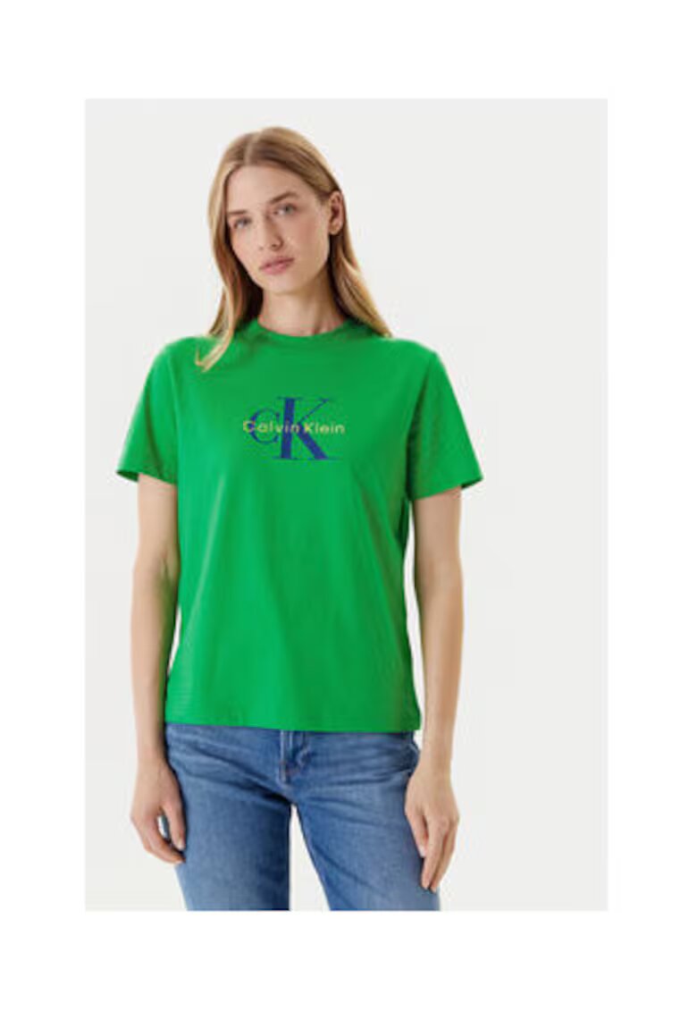 Calvin Klein Jeans Tricou dama - verde - bumbac - Verde
