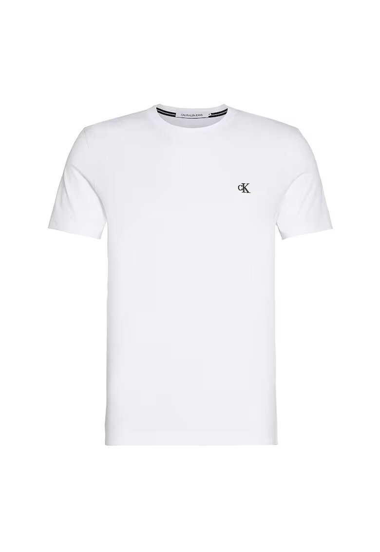 Calvin Klein Jeans Tricou din bumbac organic cu logo 4 - Alb