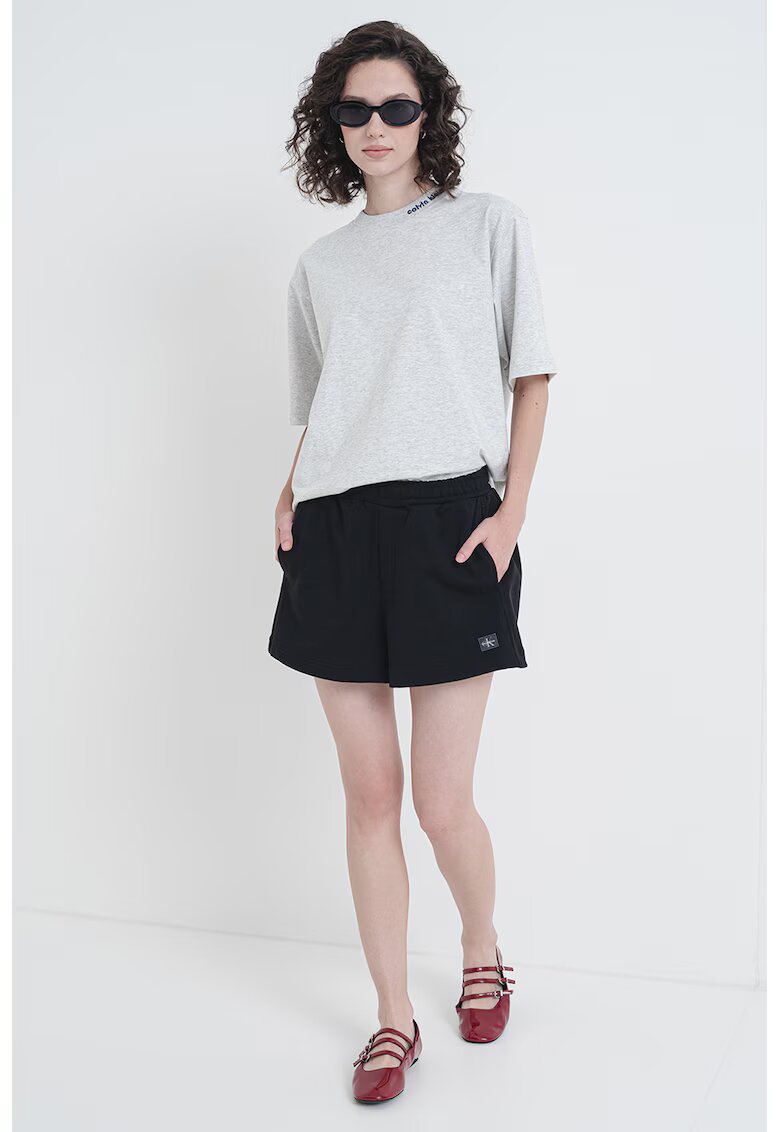 Calvin Klein Jeans Tricou lejer din bumbac - Gri deschis
