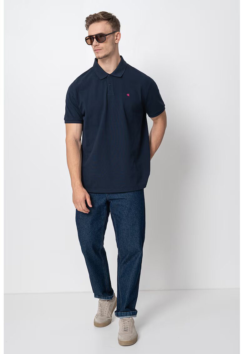 Calvin Klein Jeans Tricou polo de bumbac pique - Bleumarin