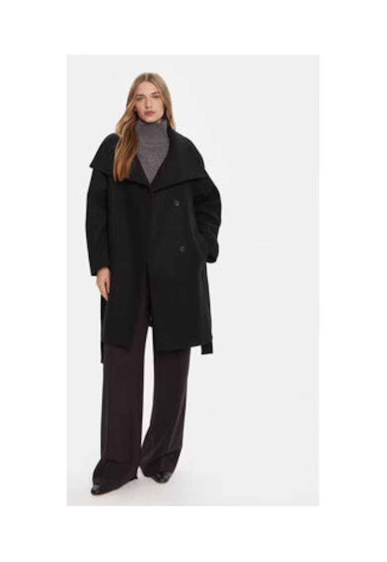 Calvin Klein Palton dama - negru - 70% lana reciclata - 30% poliester -