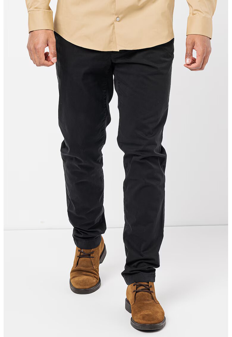 Calvin Klein Pantaloni chino slim fit din amestec de bumbac organic - Negru