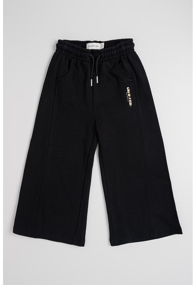 Calvin Klein Pantaloni de trening cu logo si talie medie - Negru