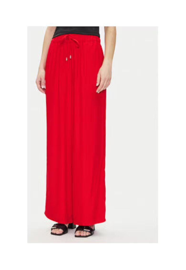 Calvin Klein Pantaloni din tesatura pentru femei - Rosu - 100% viscoza - 6