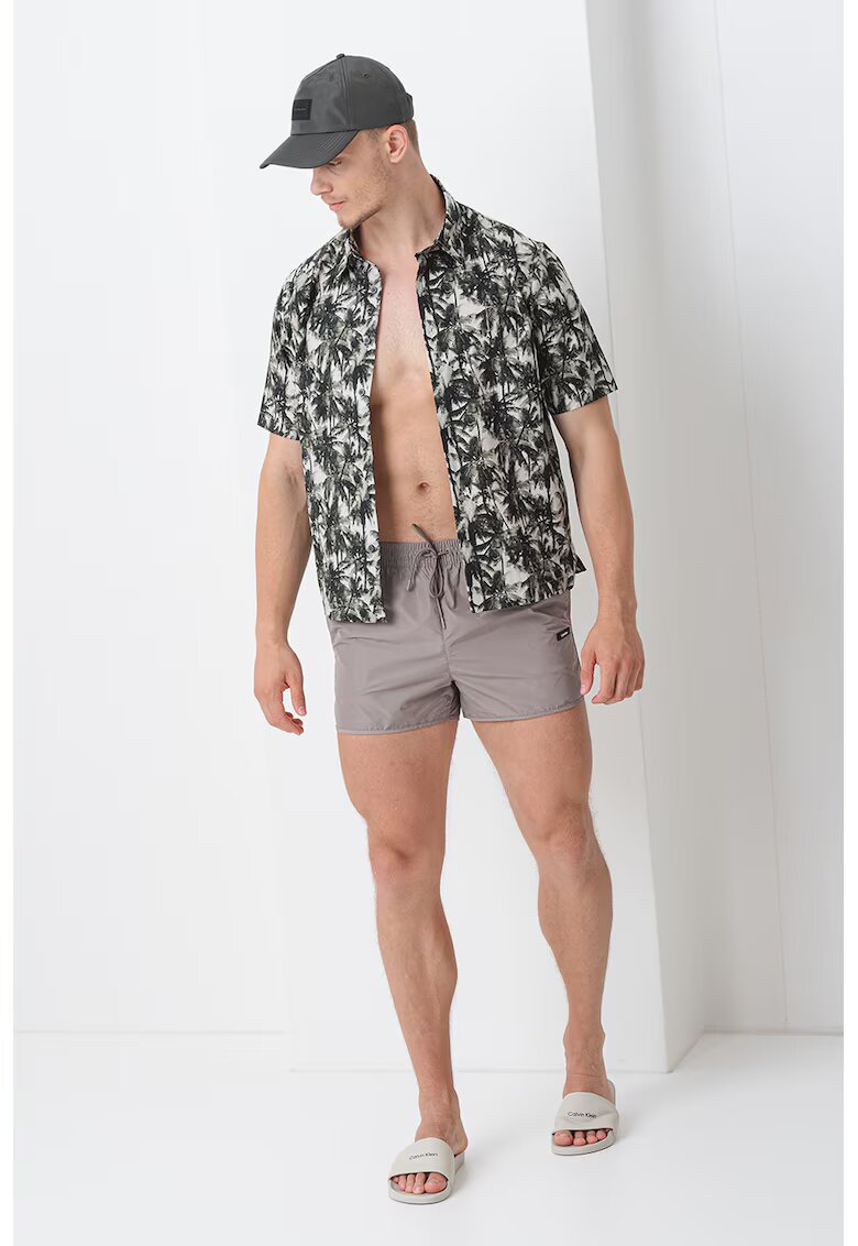 Calvin Klein Pantaloni scurti de baie cu buzunare laterale - Maro taupe