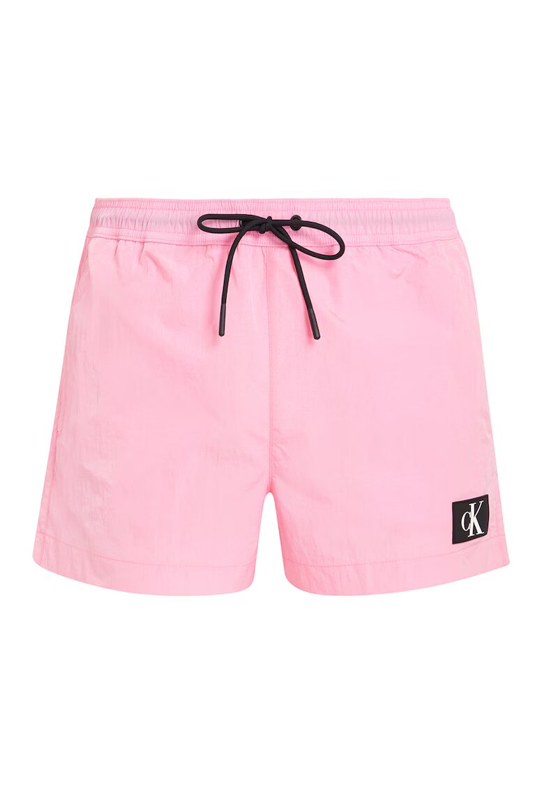 Calvin Klein Pantaloni scurti de baie cu snur si buzunare - Roz deschis