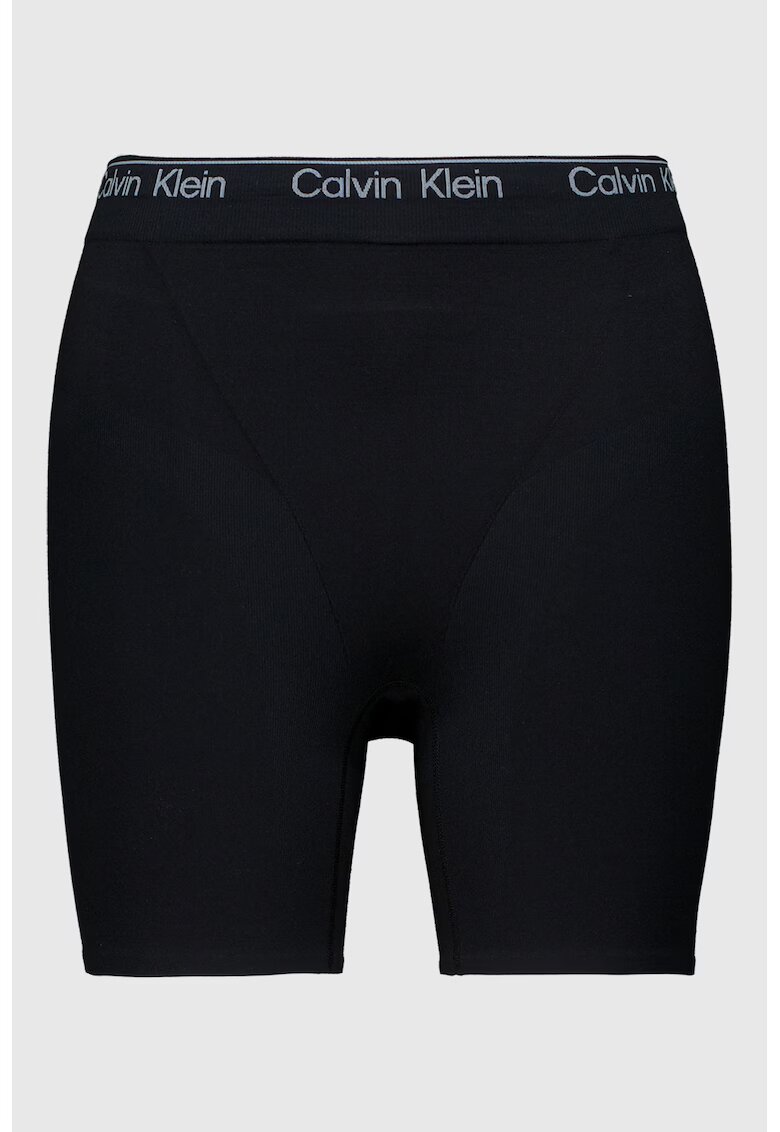 Calvin Klein Pantaloni scurti modelator cu banda logo in talie - Negru