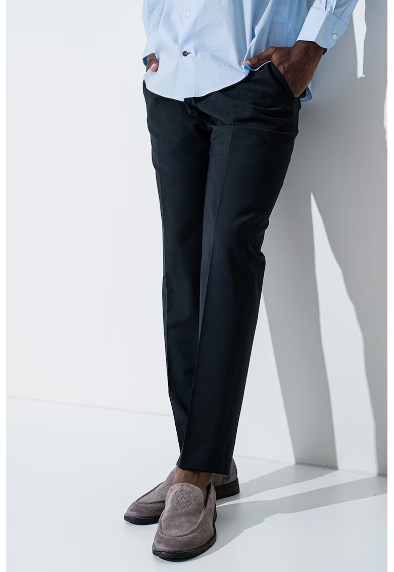 Calvin Klein Pantaloni slim-fit din amestec de lana - Negru