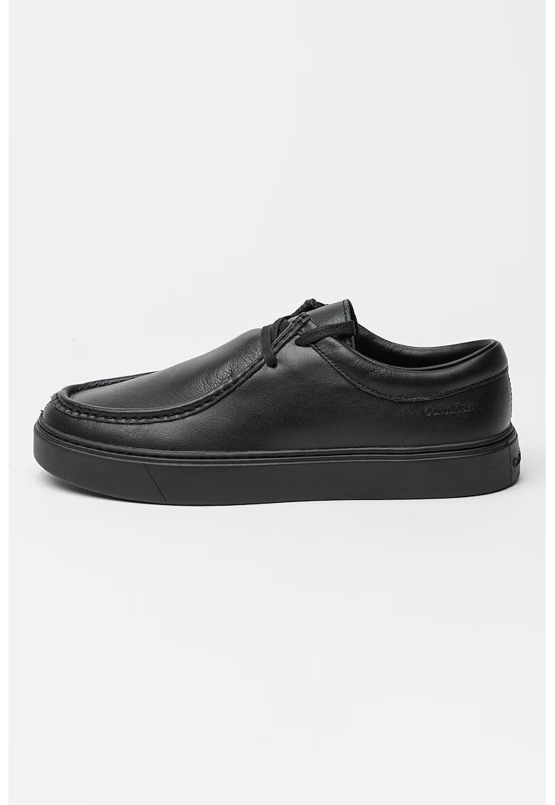 Calvin Klein Pantofi slip-ins din piele - Negru