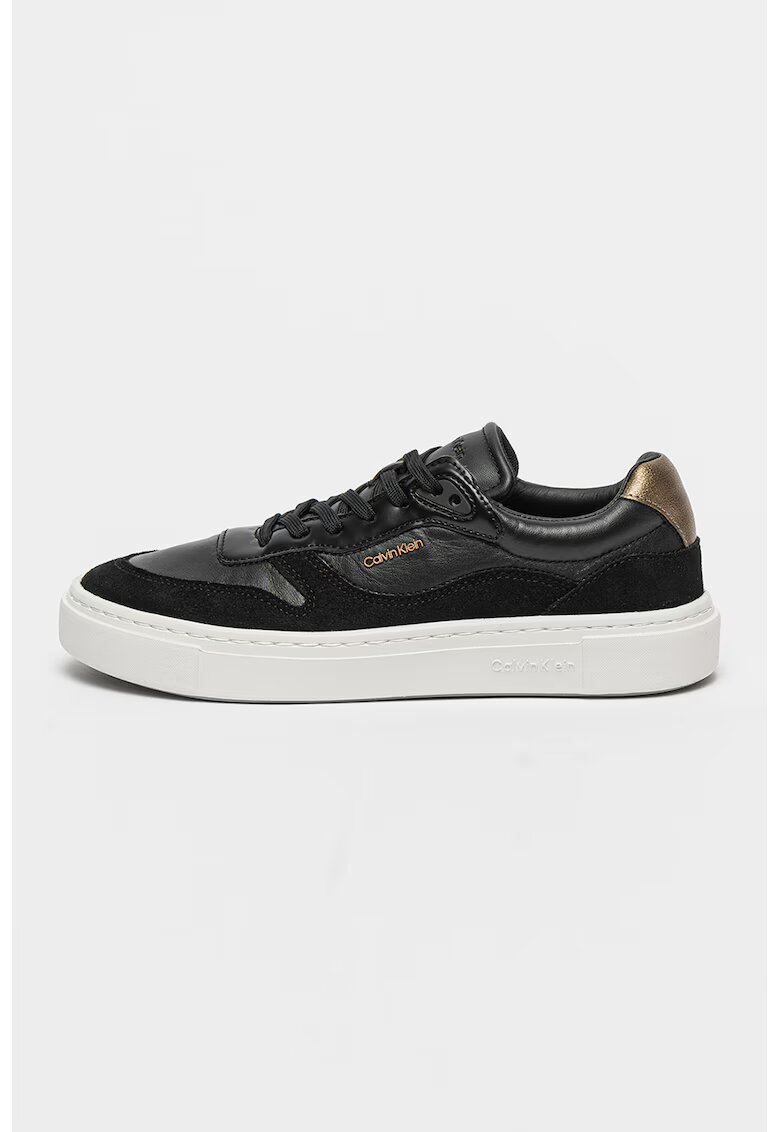Calvin Klein Pantofi sport cu detalii din piele intoarsa - Negru