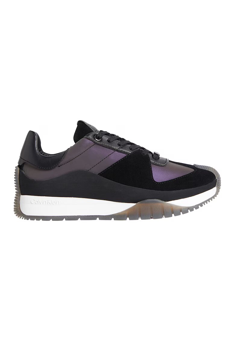 Calvin Klein Pantofi sport cu garnituri din piele intoarsa - Negru