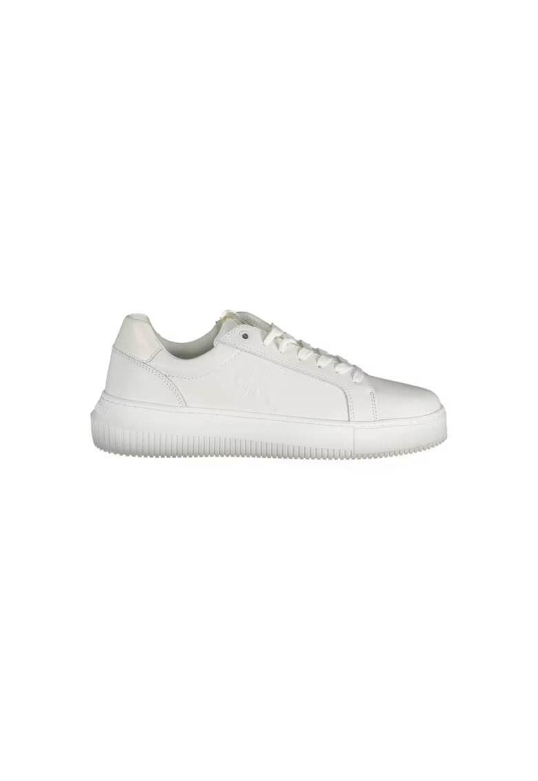 Calvin Klein Pantofi sport dama - 50% Poliester - 50% Piele naturala - Alb - YW0YW01202F - Alb