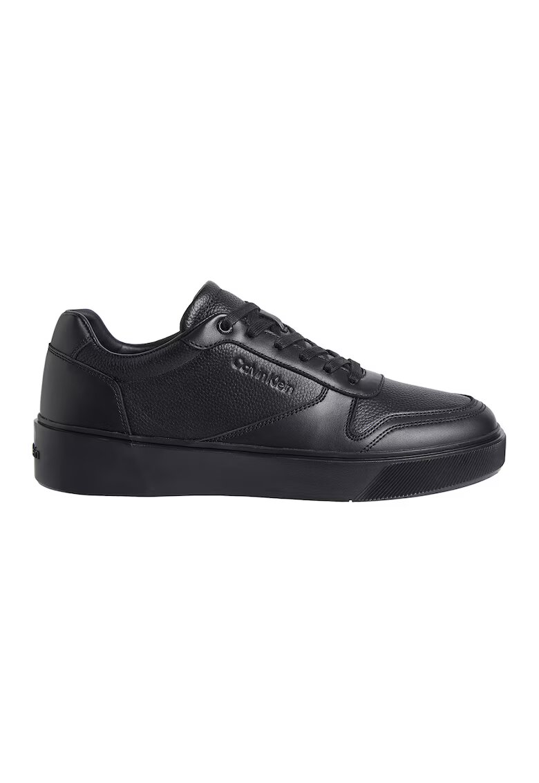 Calvin Klein Pantofi sport de piele cu platforma - Negru