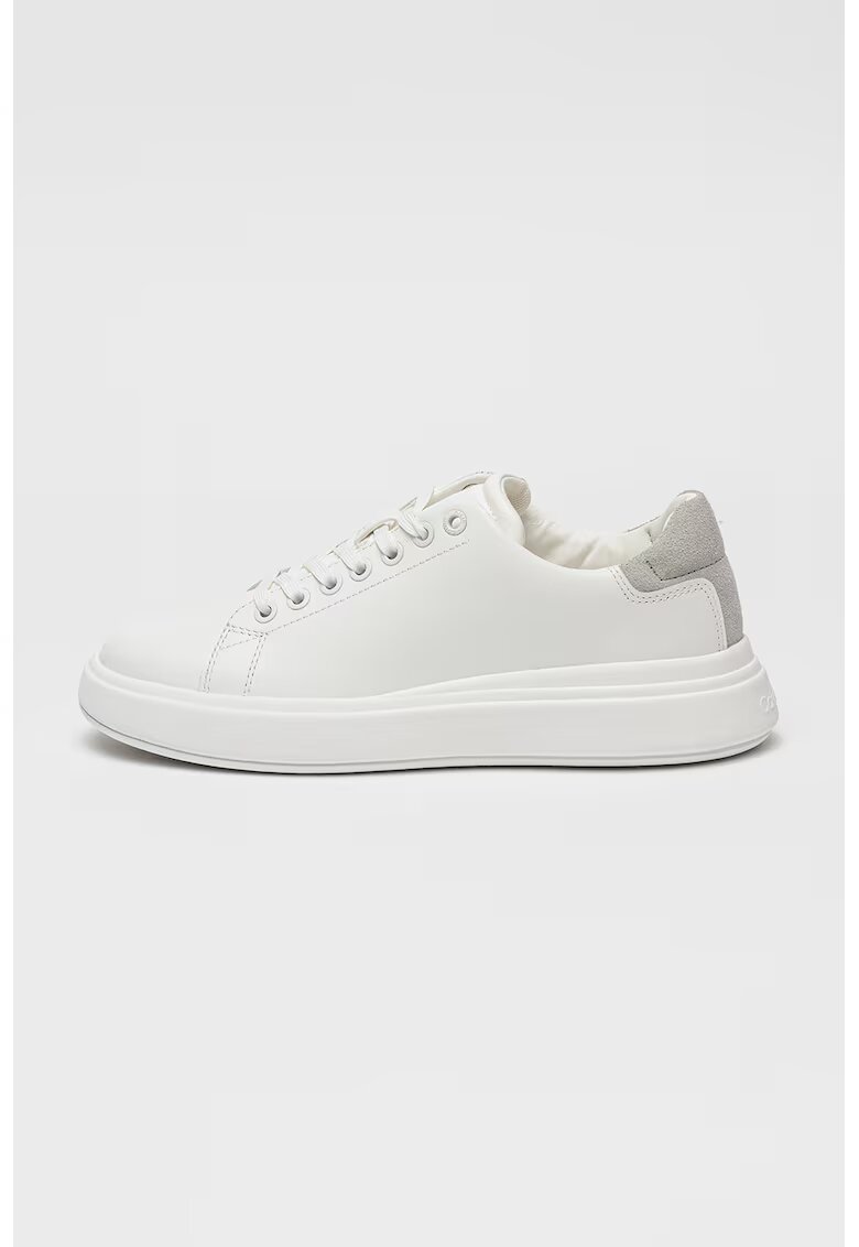 Calvin Klein Pantofi sport din piele cu detaliu logo - Gri/Alb optic