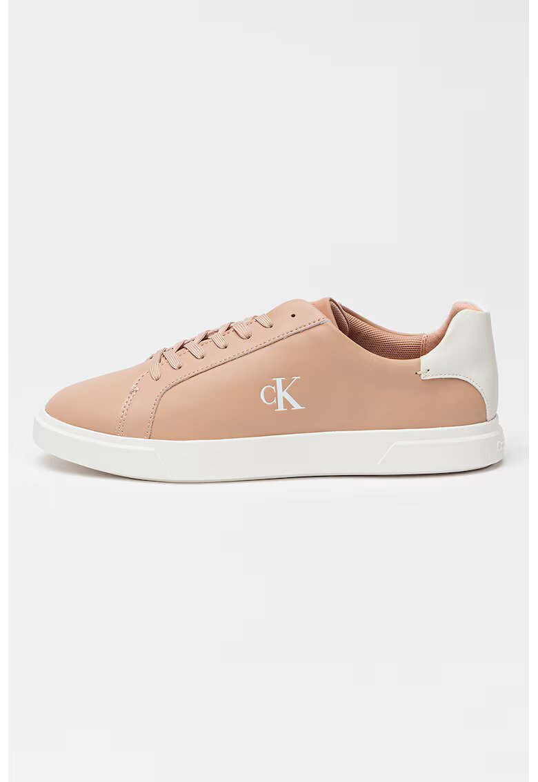 Calvin Klein Pantofi sport din piele cu detaliu logo - Roz prafuit