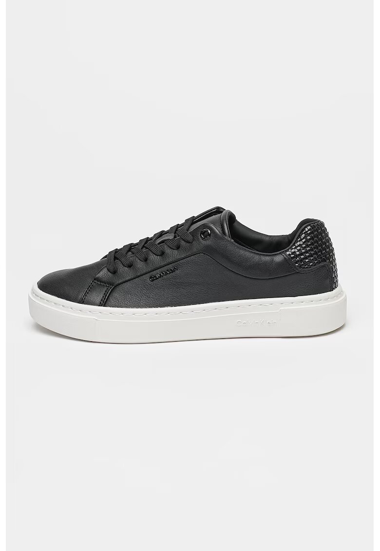 Calvin Klein Pantofi sport din piele cu logo discret - Negru