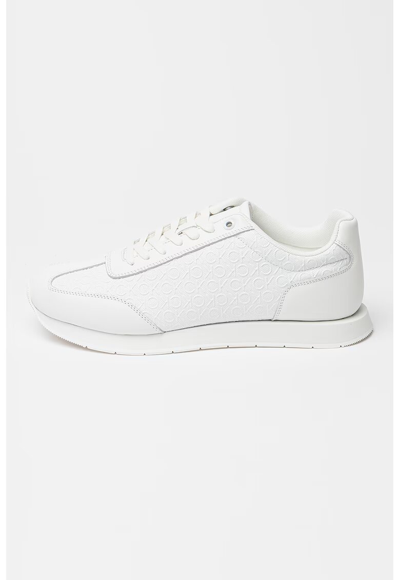 Calvin Klein Pantofi sport din piele cu model monograma in relief