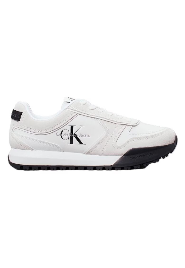 Calvin Klein Pantofi sport pentru Barbati - toothy runner irregular lines - YM0YM00624-01W - Alb - Alb