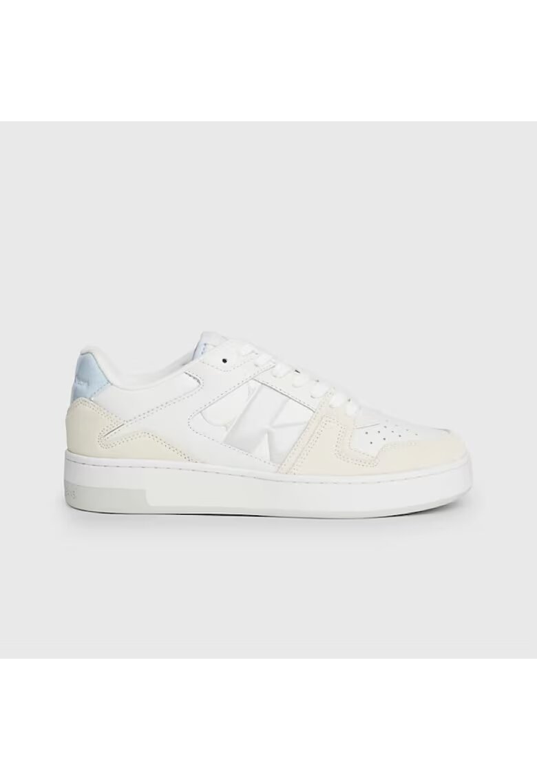 Calvin Klein Pantofi sport pentru Femei - basket cupsole low mix - YW0YW01388-0LB - Alb - Alb