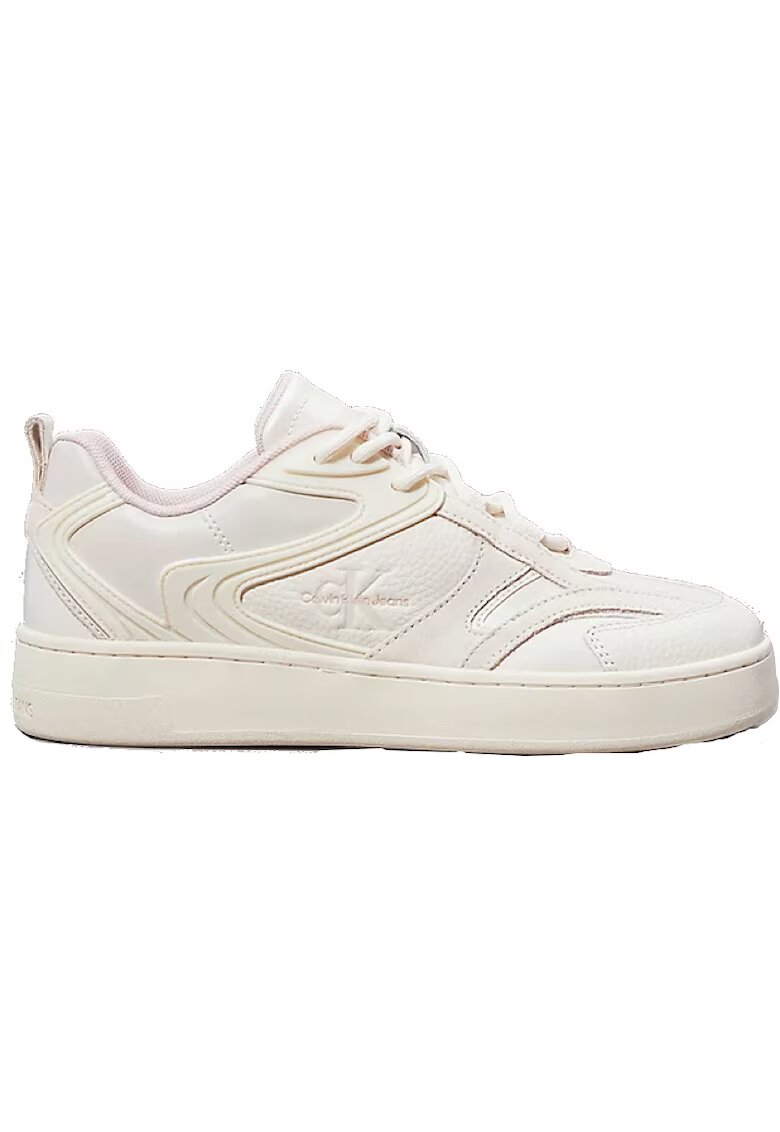Calvin Klein Pantofi sport pentru Femei - basket cupsole low ml mix - YW0YW01567-02Y - Alb - Alb
