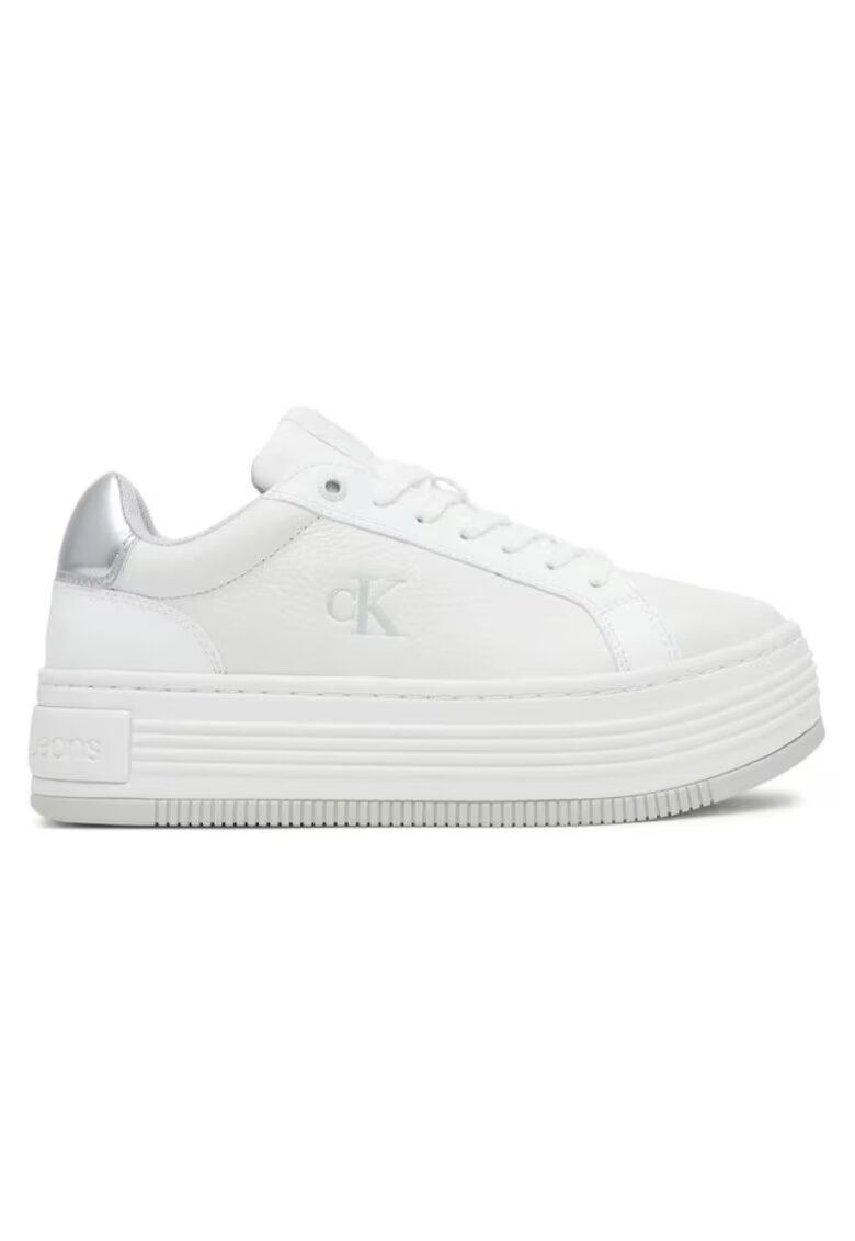 Calvin Klein Pantofi sport pentru Femei - bold flatf low lace mg - YW0YW01766-0LI - Alb - Alb