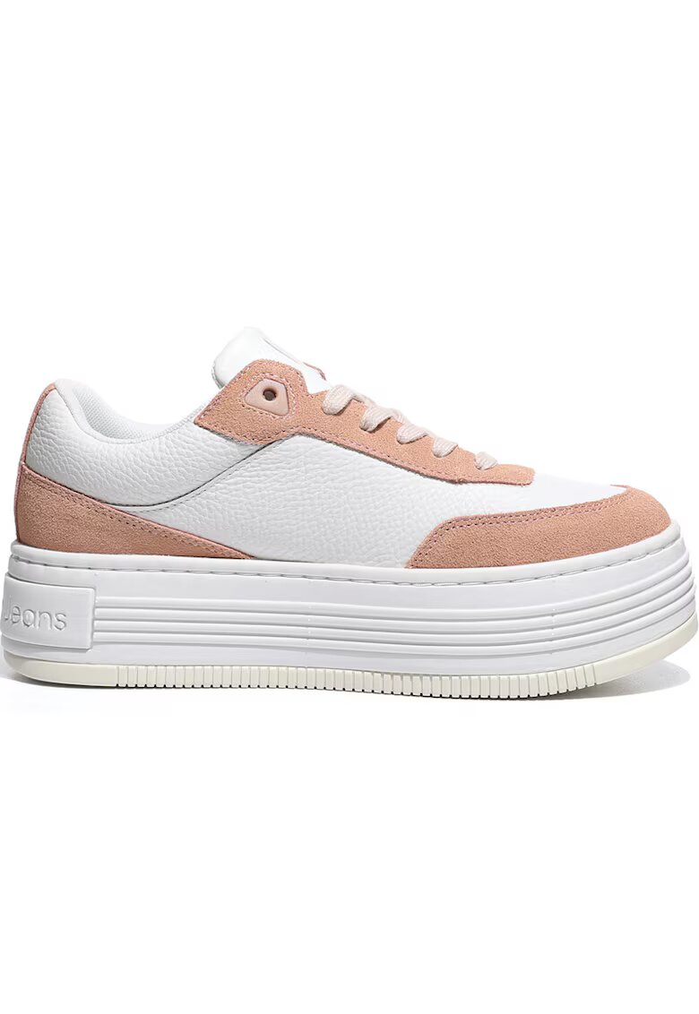 Calvin Klein Pantofi sport pentru Femei - bold flatf low lace tumb - YW0YW01797-0K6 - Alb - Alb