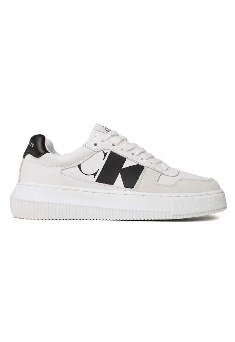 Calvin Klein Pantofi sport pentru Femei - chunky cupsole laceup mix lth wn - YW0YW01046-YBR - Alb - Alb