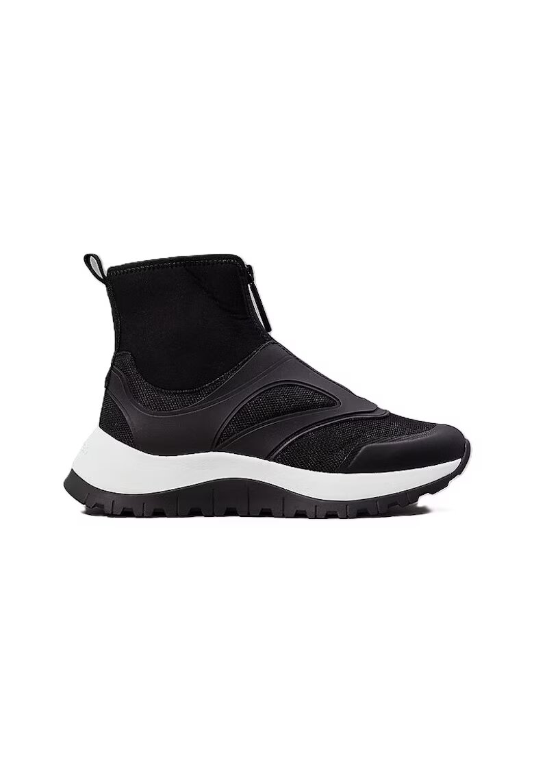 Calvin Klein Pantofi sport pentru Femei - runner sock boot w/zip mix m - HW0HW02229-BEH - Negru - Negru