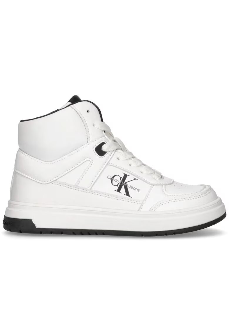Calvin Klein Pantofi sport pentru Fete - high top lace-up sneaker - V3X9-81063-1355100 - Alb - Alb