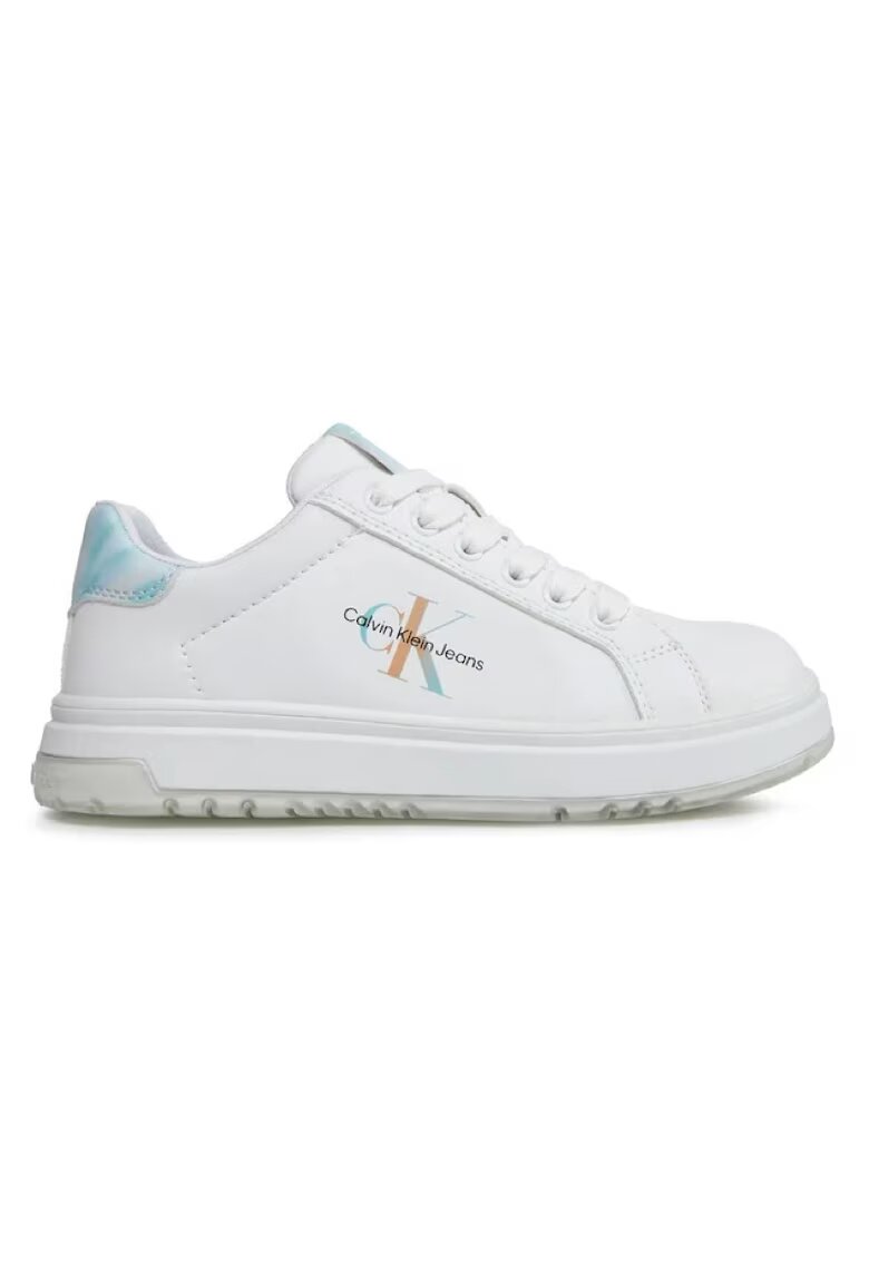 Calvin Klein Pantofi sport pentru Fete - low cut lace-up sneaker - V3A9-80787-1355X256 - Alb - Alb