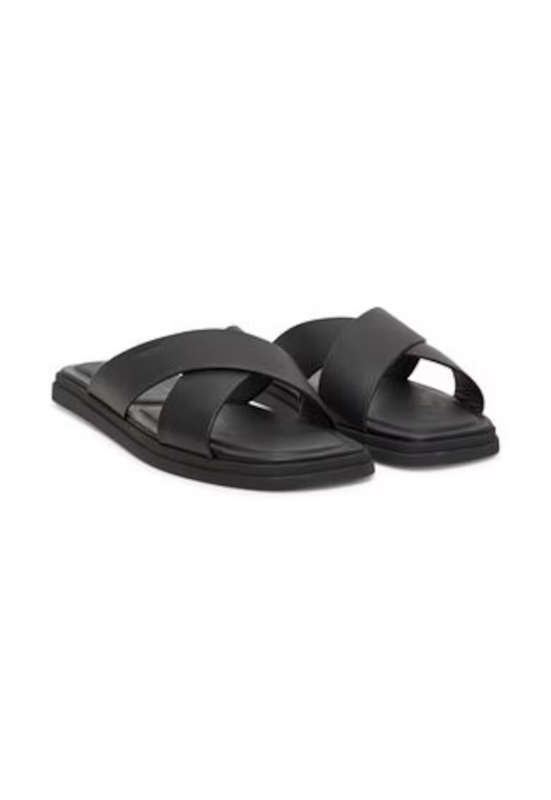 Calvin Klein Papuci barbatesti din piele naturala - Negru