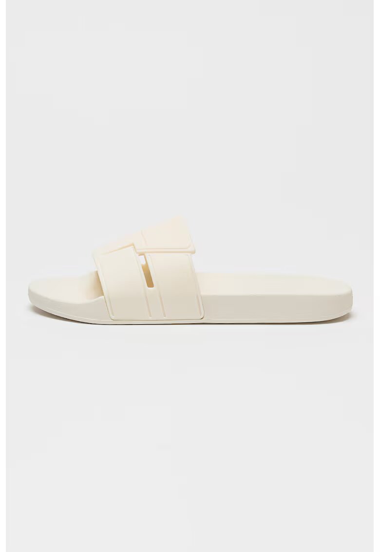 Calvin Klein Papuci cu logo - Alb murdar
