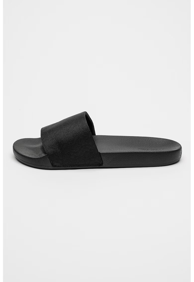Calvin Klein Papuci din material textil pentru piscina - Negru