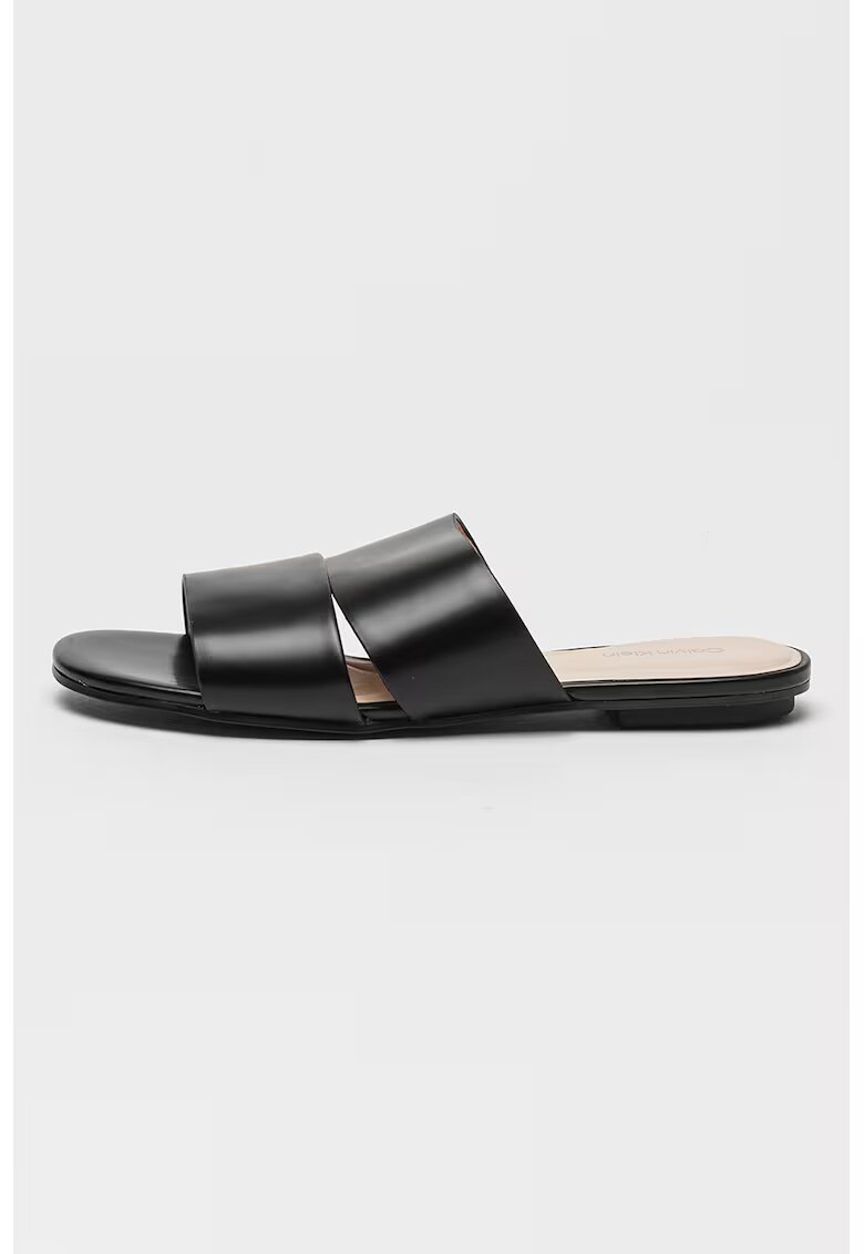 Calvin Klein Papuci din piele - Negru