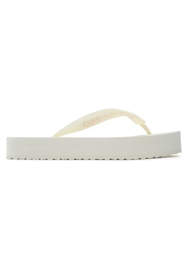 Calvin Klein Papuci flip-flops pentru femei - YW0YW01620-0GG - Alb - Alb