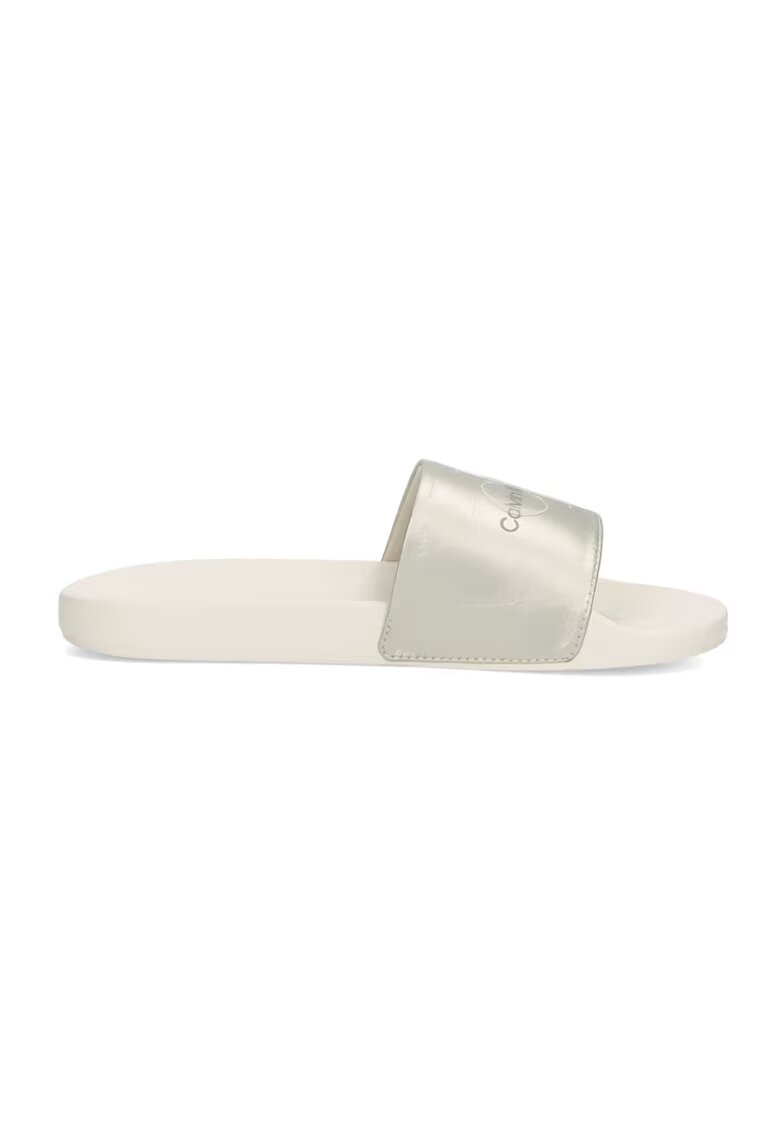 Calvin Klein Papuci pentru Femei - slide ny pearl - YW0YW01243-0GI - Alb - Alb